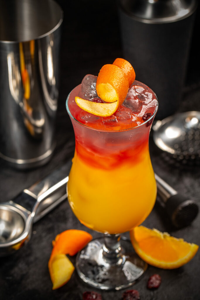 Cocktail "Planteur" la Paillote Bleue grande anse Deshaies