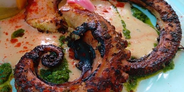 "Chatrou à la plancha" Carte poisson de la paillote bleue grande anse Deshaies